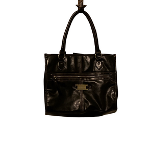 Franco Sarto Glossy Black Tote it Travel Bag